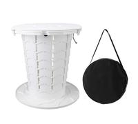 Inodoro portátil retráctil, inodoro de viaje plegable, altura ajustable de 7 niveles, orinal portátil para acampar para adultos y niños, capacidad de carga de 330,7 libras