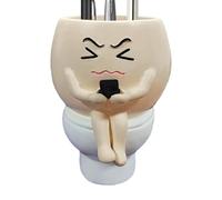 Inodoro - Resina Ollas Suculentas, Plantadores De Inodoro Divertido, Plantas De Flores Plantas de interior, Pequeñas Estatuas Macetas Amantes De Las Plantas | Contenedor De Baño Caprichoso