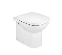 Inodoro salida dual de tanque alto de 35,5 cm fabricado en porcelana de color blanco Debba Roca - Asiento con tapa con amortiguador