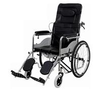 Inodoro Silla De Ruedas Silla De Ruedas Silla De Ruedas Plegable Silla De Ruedas Medio Reclinada Portátil Ancianos Discapacitados Carro Especial Multifuncional para Caminar Médico