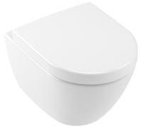 Inodoro Subway 2.0 de Villeroy & Boch, compacto sin borde, Ovale, suspendido, 355x480x360mm, 5606R001, Color: Blanco