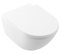 Inodoro lavable Subway 3.0 de Villeroy & Boch, suspendido, sin borde, TwistFlush, 370 x 560 mm, 4670T0RW, Color: Blanco Piedra, Cerámica Plus
