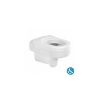 Inodoro suspendido de 38 cm en porcelana blanca de alta calidad NEW WCCARE de Unisan - Asiento con abertura con tapa