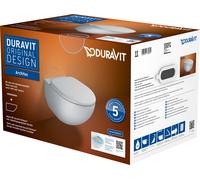 inodoro suspendido Duravit Architec 457209, sin marco, con arandela y asiento para WC, 45720900A1