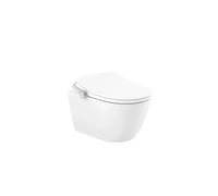 Inodoro suspendido smart de porcelana en color blanco para tanque empotrable con función de lavado y secado Ona Roca