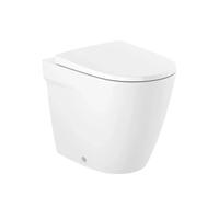 Roca Ona Inodoro tanque alto de porcelana con salida dual y un acabado en color blanco - Asiento con tapa