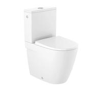 Roca A342688000 Taza Rimless, Adosada Pared, Evacuacion Dual, Altura 420mm, Coleccion ONA, Blanco (Cisterna y Asiento No Incluido)