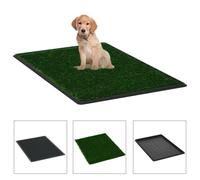 Inodoros mascotas con bandeja césped artificial 2 uds 76x51x3cm
