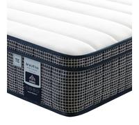 Inofia Colchón 90 × 190 Tartan-E 7 zonas colchón de muelles ensacados con gel refrigerante HermoReg & VitaFlow - Colchón ortopédico de 28 cm con espuma viscoelástica, certificado Öko-Tex® 100 + 100