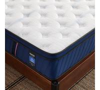 Inofia Colchón de 140 x 200 cm, colchón de muelles ensacados H2/H3, altura de 30 cm, con 7 zonas de muelles ensacados, espuma viscoelástica y tecnología de aire 3D para un sueño reparador, 100 noches