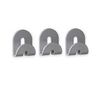 INOFIX - Colgador - Adhesivo CALMA - Uso general - Diseñado para soportar hasta 2,5 kg gracias a su gancho mejorado - Cromo mate - 3 unidades