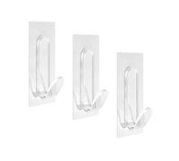 INOFIX - Colgador adhesivo reutilizable transparente hasta 5 kg - 3 uds.