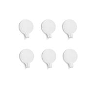 INOFIX - Colgador - Adhesivo - Uso general - Soporta hasta 1 kg (2,2 lb), perfecto para accesorios ligeros como paños, llaves o utensilios pequeños - 53 x 42 x 17 mm - Blanco - 6 unidades