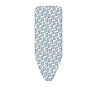 Inofix - Funda para la Plancha Elastic fit - Estampado Hojas - Algodón - Resistencia al Calor - Diseñada para Tablas de Planchar de hasta 130 x 45 cm