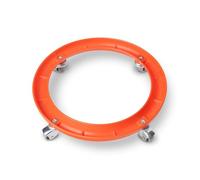 Inofix - Patín para bombona de butano - Diseño circular de 310 mm de diámetro - Rueda con giro 360º - Naranja