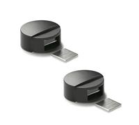 Inofix - Tope Retenedor 2en1 - Adhesivo - Retención magnética - 26x52x38mm - Negro mate - 2 unidades