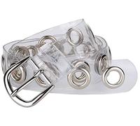 INOGIH Cinturón de plástico transparente con ojales y hebilla para mujer, Transparente, 39.5