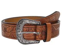 INOGIH Cinturones de cuero occidental para mujer y hombre - Hebillas de cinturón estilo vaquera bohemio turquesa para pantalones vaqueros, For Waist 28-38 in