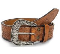INOGIH Western-Cowboy-Cinturones de cuero para mujeres y hombres - Hebillas de cinturón turquesa estilo vaquero para pantalones vaqueros, Estilo camello3, Suit for Waist 33''-37''