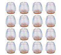 INOKAI Patas De Silla,Protectores de Pies de Sillas 16 unids/Set Protector de Patas de Silla Redondas Tapas Antideslizantes Muebles gabinetes Cubiertas de Patas de Mesa Transparente (Size : 4.5cm)