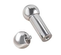 Inoki - Barra de titanio con bolas de tornillo internas - Espesor 3 mm, Long. int. 16 mm, Bola 6 mm