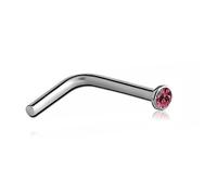 INOKI - Piercing para nariz L acero cristal Swarovski 2,35 mm