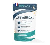 INOLAB Colageno Marino 2000 Da Hidrolizado Puro 5g para 45 Días I Colageno Acido Hialuronico + Acerola bio I Piel, Articulaciones I Aroma natural de limón