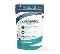 INOLAB Colágeno marino hidrolizado puro Ácido hialurónico Acérola 5225mg 45 días/Patente premium Naticol : Efectos clinicamente comprobados/sabor natural de Chocolat