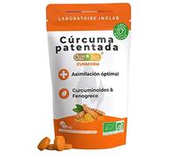 INOLAB Cúrcuma Orgánica Patentada CurQfen® | curcumina bio + fibra de fenogreco natural = asimilación x 45 / extracto 95% + pimienta negra| Resultados clínicamente probados I Curaform