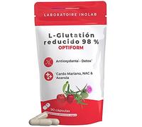 INOLAB GLUTATION gastro-resistente 400mg + Cardo Mariano, NAC, Acerola orgánica 90 cápsulas Absorción óptima