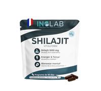 INOLAB Shilajit Puro del Himalaya | Titulado al 50% en Acido Fulvico | Suplemento para Energía, Equilibrio Hormonal, Vitalidad Masculina y Bienestar Mental | Original Shilajit Capsulas Vegan