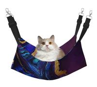 InOmak Ágata Abstracta púrpura, Azul y Dorada,Hamaca Colgante para Gatos, Suave, de Doble Cara, para Perros pequeños y Mascotas.,M
