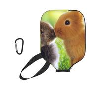 InOmak Amor de Conejo Impreso, Funda Deportiva para Pala de Pickleball; Estuche Compatible con Todas Las Formas y tamaños de Pala.