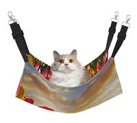InOmak Atardecer de Flores de tulipán,Hamaca Colgante para Gatos, Suave, de Doble Cara, para Perros pequeños y Mascotas.,M