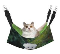 InOmak Bichón Frisé Bokeh Mascotas Perros Parque Perros Blancos,Hamaca Colgante para Gatos, Suave, de Doble Cara, para Perros pequeños y Mascotas.,L