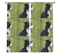 InOmak Border Collie, Cortinas de Ventana de 2 Paneles, 132 x 213 cm, Opacas, para Sala de Estar y Dormitorio.