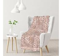 InOmak Brillo de Tigre de Oro Rosa,Manta Suave y cálida de Franela Antibolitas, 76 x 102 cm