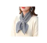 INOMAK Bufanda súper Suave para Mujer, Bufanda roja para Mujer Invierno, Bufanda de Punto cálido Engrosado, Bufanda de Cuello Cruzado (One,Grey)