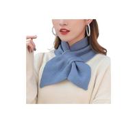 INOMAK Bufanda súper Suave para Mujer, Bufanda roja para Mujer Invierno, Bufanda de Punto cálido Engrosado, Bufanda de Cuello Cruzado (One,Blue)