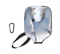 InOmak Caballos raros moteados al Galope, Funda Deportiva para Pala de Pickleball; Estuche Compatible con Todas Las Formas y tamaños de Pala.