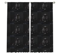 InOmak Cachorro Cane Corso Negro, Cortinas de Ventana de 2 Paneles, 132 x 213 cm, Opacas, para Sala de Estar y Dormitorio.