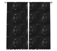InOmak Cachorro Cane Corso Negro, Cortinas de Ventana de 2 Paneles, 132 x 213 cm, Opacas, para Sala de Estar y Dormitorio.
