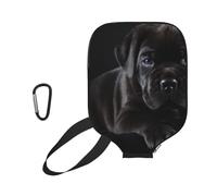 InOmak Cachorro Cane Corso Negro, Funda Deportiva para Pala de Pickleball; Estuche Compatible con Todas Las Formas y tamaños de Pala.