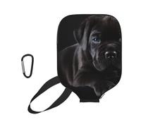 InOmak Cachorro Cane Corso Negro, Funda Deportiva para Pala de Pickleball; Estuche Compatible con Todas Las Formas y tamaños de Pala.