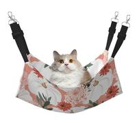 InOmak Calabaza Acción de Gracias Dalia Rosa Flor Otoño,Hamaca Colgante para Gatos, Suave, de Doble Cara, para Perros pequeños y Mascotas.,L
