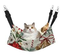 InOmak Campana navideña Floral de Pascua,Hamaca Colgante para Gatos, Suave, de Doble Cara, para Perros pequeños y Mascotas.,M