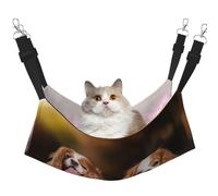 InOmak Cavalier King Charles Spaniel Perros Blancos Marrones,Hamaca Colgante para Gatos, Suave, de Doble Cara, para Perros pequeños y Mascotas.,M