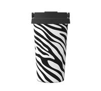 InOmak Cebra básica,Taza de café de 500 ml, botella de agua de acero inoxidable aislada, taza de café portátil