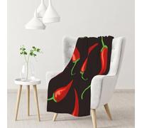 InOmak Chile Rojo,Manta Suave y cálida de Franela Antibolitas, 76 x 102 cm