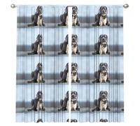 InOmak Conceptos de Amistad Entre Perros Cane Corso y Pug, Cortinas de Ventana de 2 Paneles, 132 x 213 cm, Opacas, para Sala de Estar y Dormitorio.